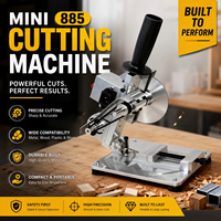 Scie à table miniature haute précision pour profilés en aluminium et bois - Multifonctionnelle de bureau 45 °   Machine à couper en biseau