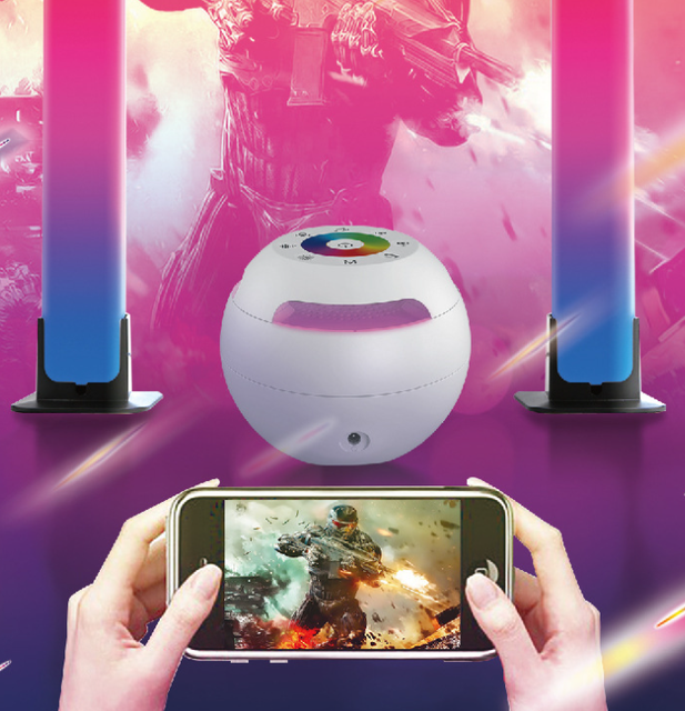 Smart Ambient Rgb Atmosphere Lamp Bars for Gaming TV With Bluetooth Game Speaker Sound Control Music Rhythm  Light