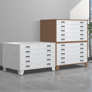Armoire de rangement métallique à 5 tiroirs pour plans et documents, format A0 et A1, pour bureau et projets - Product Image 3