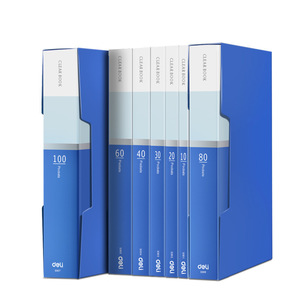 Deli Clear Book <b>Document</b> Organizer <b>A4</b> Size 10 20 30 40 60 80 100 Pockets Office Storage <b>Folder</b> Standing Type - Product Image 1