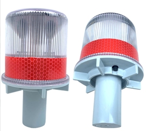 LED Solar Powered Road <b>Light</b> Push Button Switch Traffic Barricade <b>Light</b> - Product Image 1
