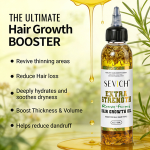 Siero per la Crescita dei Capelli alle Erbe 120ml, Olio Biologico al Rosmarino per Stimolare la Crescita e Contrastare la Caduta dei Capelli, Logo Personalizzabile - Product Image 2