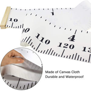 חם בקנדה עץ בד בד תינוק צמיחת תרשים לילדים ילדים של חדר תליית גובה קיר תפאורה - Product Image 6