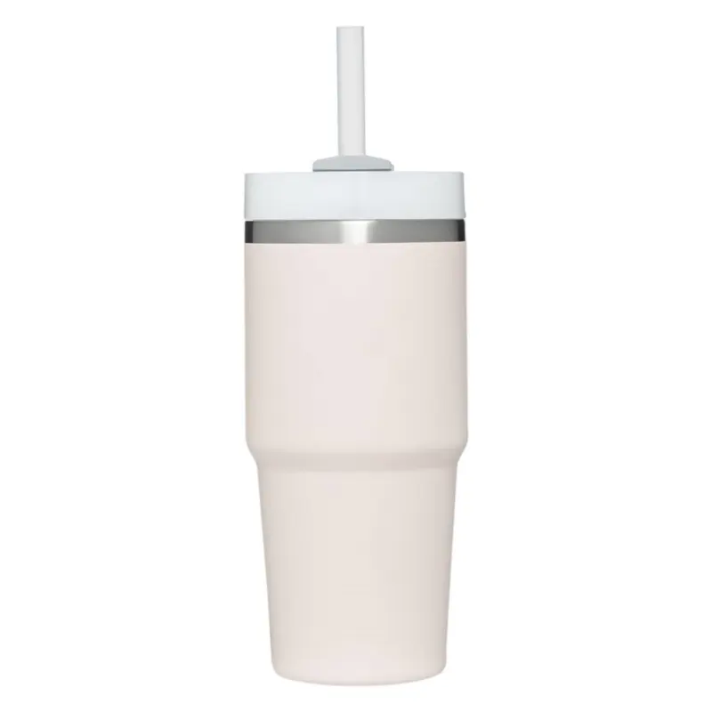 Roestvrijstalen Vacuüm Geïsoleerde Beker Met Deksel En Stro Voor Water Ijsthee Of Koffie Smoothie En Meer Rozenkwarts 14 Oz