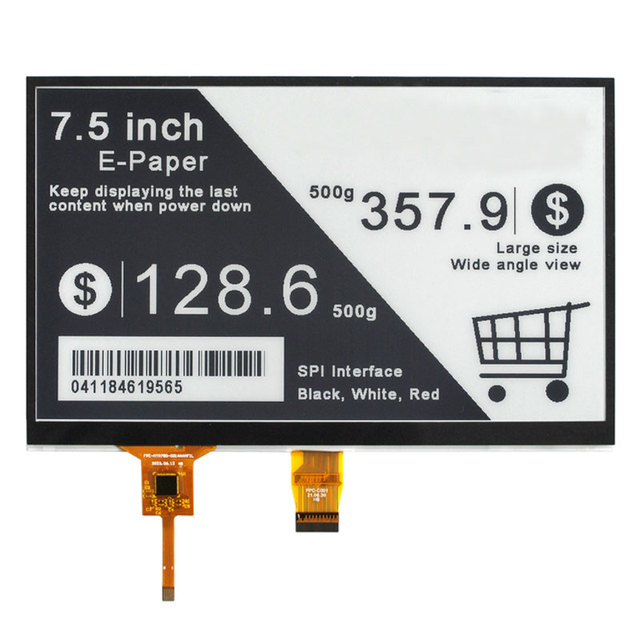 OEM ODM 7.5 Inch Electronic Ink Screen 800x480 Electronic Paper Touch Screen