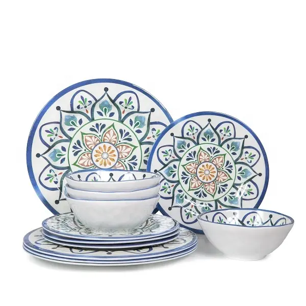 OEM Hoa In Ấn Nóng Bán Melamine Dinner Ware Giá Rẻ & Tốt Nhất Set