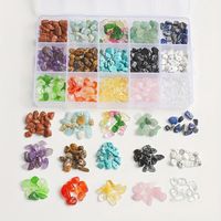 Pierres précieuses et cristaux pour la fabrication de bijoux, boîte de perles en pierre naturelle, kit de fabrication de bracelets de forme irrégulière