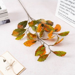 Hoja de Castaño Artificial de Seda Natural, Planta Verde para Exhibición, Decoración Floral para Bodas y Oficinas - Product Image 6