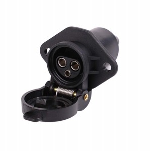 3 Pin Trailer <b>Plug</b> Socket 12V RV <b>Adapter</b> With Cover For Taillight Signal Connector - Product Image 1