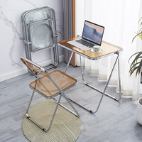 Chaises pliantes en plastique transparentes pour l'extérieur et l'intérieur, camping, pique-nique, mariage, fête, événement, portables