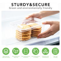 Boîte de boulangerie jetable transparente en PET avec couvercle pour biscuits au beurre, shortbread, emballage de vente au détail, qualité alimentaire, vente en gros