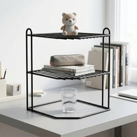 Étagère d'angle de cuisine à 3 niveaux en fer – Écologique, résistante à la rouille, non pliable, de type sur pied, pour rangement de vaisselle et optimisation de l'espace de garde-manger