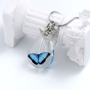 Collar de Urna Conmemorativa de Cristal con Foto Clásica Personalizada para Niños, Forma Ovalada, Joyería de Cremación, Colgante para Cenizas - Product Image 5