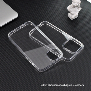 New arrivals cao trong suốt rõ ràng chống sốc mềm TPU 1.5mm cứng PC điện thoại di động Trường hợp đối với iPhone 15 14 16 17 Pro Max Cover quay lại - Product Image 6