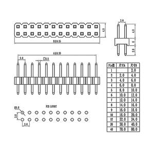 Разъемы-гнезда OEM для печатных плат, шаг 2.54мм, 2.0мм, 1.27мм, двухрядные, 2x7, 2x10, 2x20 контактов, SMT/DIP, угловые штыревые разъемы-гнезда - Product Image 2