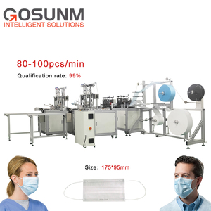GOSUNM 1 + 2 Maske, Der Maschine <span class=keywords><strong>3</strong></span> Ply 80 PCS/MIN Flache Maske Flache Schweißen Maschine - Product Image 1