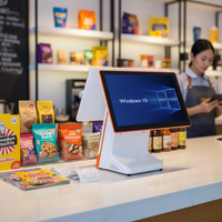 Sistema POS Android Económico de 15.6 Pulgadas, CPU Intel de 2.0GHz, 4G/WiFi/NFC, Bluetooth 5.2, Pantalla Táctil, Máquina de Punto de Venta para Restaurantes