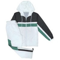 Ensemble de survêtement décontracté pour homme à prix de gros, coupe-vent avec capuche à cordon de serrage et poches latérales spacieuses, idéal pour l'hiver