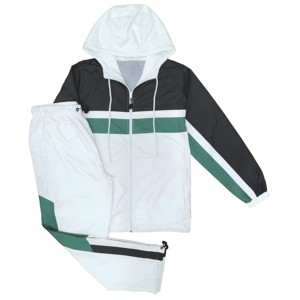 Ensemble de survêtement décontracté pour homme à prix de gros, coupe-vent avec capuche à cordon de serrage et poches latérales spacieuses, idéal pour l'hiver - Product Image 1