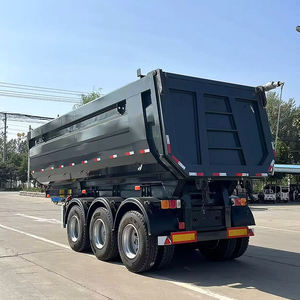 ront Axle Lift 4/5/6 Axle Rear Dump Semi <b>Trailer</b> 40-100 Ton Cargo Dump Truck Tipper <b>Trailer</b> with U Shape - Product Image 5