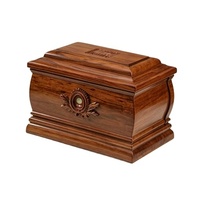 Elegante Urna Funeraria de Latón Estilo Europeo en Color Marrón para Adultos y Bebés