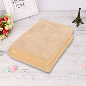 Manta de franela Lisa Coral, sábana de lana pequeña, manta de lana de microfelpa sólida súper cálida, alfombra, sofá, suministros de cama - Product Image 2