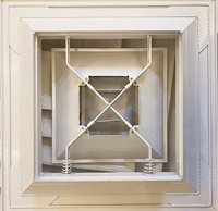 Diffuseur de plafond carré moderne en alliage d'aluminium pour système CVC, durable
