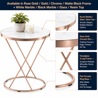 Table d'appoint ronde moderne avec cadre en métal doré et plateau en bois, marbre, bambou ou résine, table basse pour salon, OEM ODM