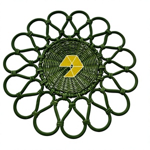 99 GD Helen Rattan Plato de Presentación de Ratán, Precio de Mayoreo, Decorativo, con Forma Tradicional, Vajilla de Año Nuevo Vietnamita, Manteles Individuales de Ratán - Product Image 1