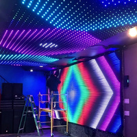 Mur vidéo LED flexible à effets visuels RGB pour la décoration de fond de scène de salle de réception de mariage