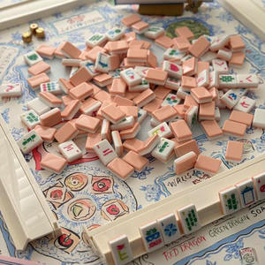 Tapis de <span class=keywords><strong>jeu</strong></span> de mahjong moderne en cuir pliable sur mesure 31,5x31,5 pouces, épaisseur 2 mm, imperméable, silencieux, antidérapant en caoutchouc - Product Image 6