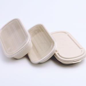 Muestras gratis Compostable Alimentos To-Go Contenedores Desechables Caña de azúcar Bagazo Pulpa <span class=keywords><strong>Take</strong></span> <span class=keywords><strong>Away</strong></span> Food Lunch Box - Product Image 2