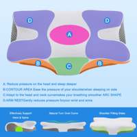 Abnehmbare Abdeckung Queen Size Firm Contour Memory Foam Kissen Gebärmutter hals kissen Nackens ch merzen Linderung Ortho pä dische Schlaf kissen für die Seite