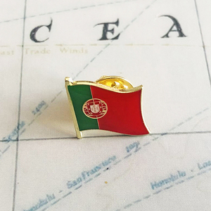 Broche de solapa con bandera nacional de Portugal, de metal esmaltado con cristal epoxi, insignia pintada, souvenir para traje, conmemorativo y distintivo de personalidad - Product Image 2