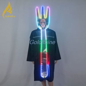 Kostum Cosplay pria dan wanita, pakaian pertunjukan panggung lucu pisau bercahaya LED Halloween - Product Image 4