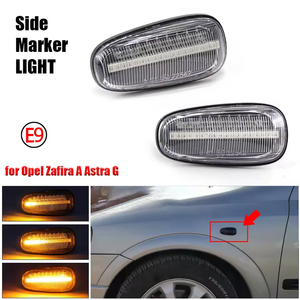 Feux de position latéraux à LED séquentiels pour <span class=keywords><strong>Opel</strong></span> Zafira A <span class=keywords><strong>Astra</strong></span> G 98-09, clignotants dynamiques à défilement, répétiteurs de clignotants - Product Image 2