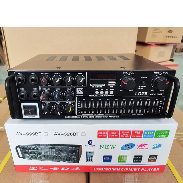 Factory Wholesale LDZS AV-326BT 2channel Sound Quality Car Audio Power Amplifier 220V 110V