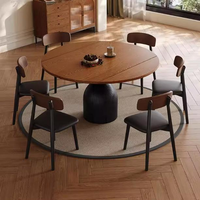 Nouveaux modèles 2026 : Ensemble table et chaises rondes extensibles en marbre, mobilier moderne pour la maison