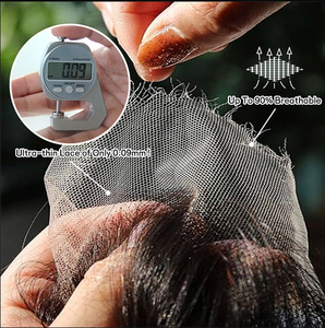 Perruques de cheveux humains brésiliens vierges, ondulées, <span class=keywords><strong>32</strong></span> pouces, avec dentelle frontale HD transparente 13x4, couleur brun clair, densité 180%, sans colle, pré-attachées - Product Image 6