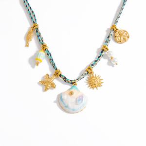 Women's Stainless Steel Necklace <b>Light</b> Luxury DIY Jewelry Starfish <b>Shell</b> Color Preservation Ocean Vacation Style Fashion Pendant - Product Image 5