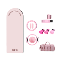 Kit d'accessoires de Pilates d'origine avec anneau de Pilates, tapis de yoga, ballon, bandes de résistance, cercle magique et poids de cheville
