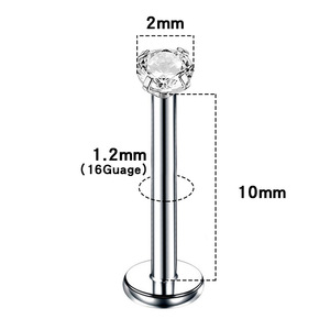 ASTM F136 Titan threadless Push Pin labret PVD mạ Lip piercing đồ trang sức bông tai <span class=keywords><strong>Stud</strong></span> <span class=keywords><strong>tragus</strong></span> daith cho người phụ nữ người đàn ông - Product Image 4