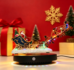 Trineo 3D Magnético Levitante con Renos y Luz, Adorno de Escritorio, Decoración Navideña para Mesa, Decoración Festiva de Navidad - Product Image 3