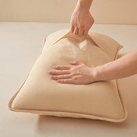 Taie d'oreiller matelassée antibactérienne kaki neutre chaud 100% coton teint en fil lavé 48x74cm rembourrée certifiée Oeko-Tex pour la maison et l'hôtellerie