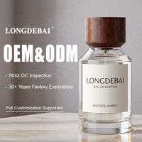 Botella de Perfume de Vidrio Ecológica Profesional de Nicho, 30ml 50ml 100ml, con Base Pesada y Tapa de Madera