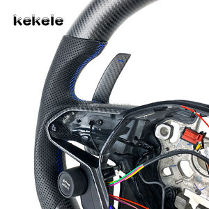 Volant de direction personnalisé en fibre de carbone véritable mate avec palettes de changement de vitesse pour <span class=keywords><strong>Volkswagen</strong></span> VW GOLF 8 MK8 GTI R - Product Image 4