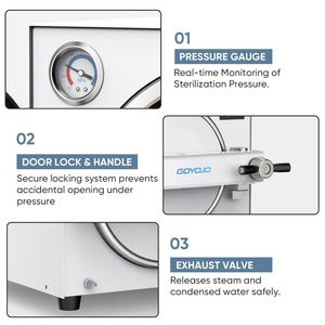 Autoclave de Mesa de 18L, Esterilizador Digital de Vapor a Alta Presión, para Laboratorio Dental, Herramientas de Manicura - Product Image 4