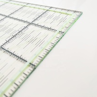 Règle de patchwork carrée transparente antidérapante en plastique de 2,5 mm d'épaisseur, 30 cm, pour la couture DIY et la conception de mode – Vente directe usine