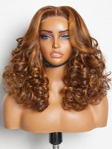 วิกผมมนุษย์บริสุทธิ์แฟชั่นใหม่วิกผมมนุษย์ผมหยิกสีแดงเบอร์กันดีสีออมเบร5*5 - Product Image 3