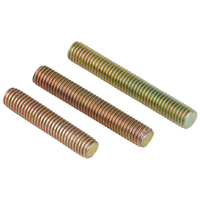 M6 M8 Galvanized Yellow Zinc Steel Furniture Connector Threaded Rods Full Thread Stud Bolt Stud Bolts and Nuts